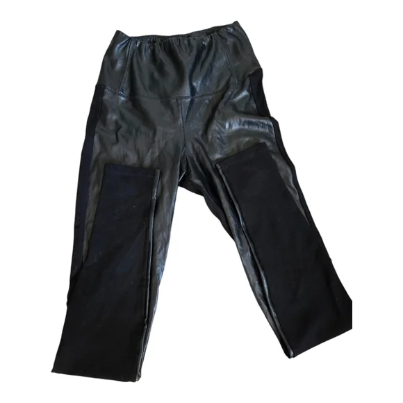 ARITZIA Wilfred Daria 50/50 Vegan Leather High Waist Stretch Cotton Pant Legging - Picture 5 of 7